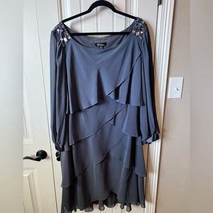 Tiered party dress-Gray- Size 22